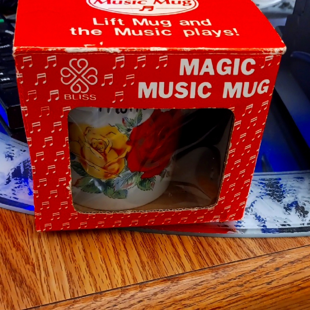 Bliss Magic Music Mug with Floral Design